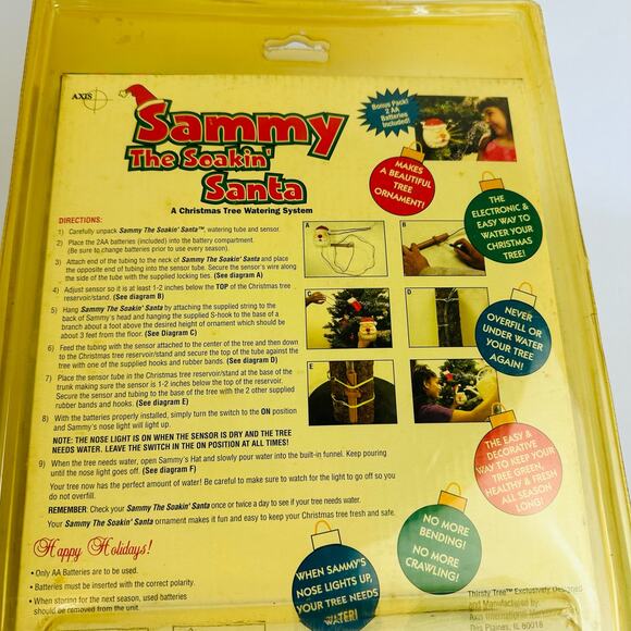 Vintage Axis Sammy The Soakin Santa Tree Watering Decoration Christmas Holiday - Picture 3 of 8